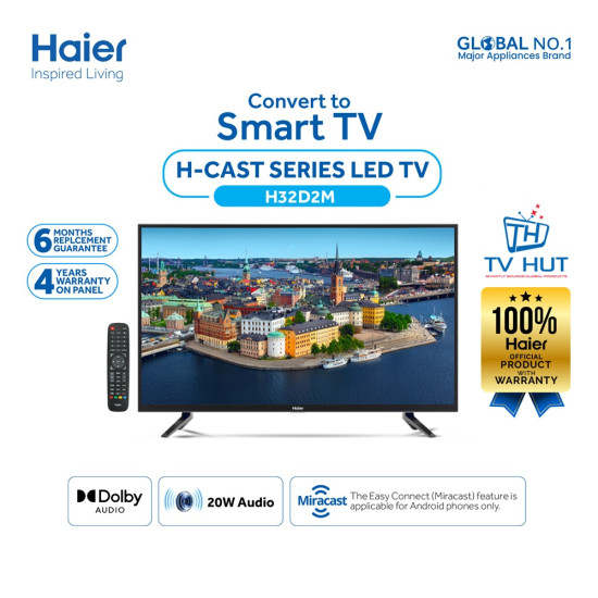 Haier H32D2M 32 Inch Miracast HD Non-Smart LED Television