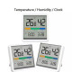 Miiiw Mute Temperature And Humidity Clock Home Indoor High-precision Baby Room C/F Temperature Monitor 3.34inch Huge LCD Screen