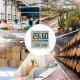 Miiiw Mute Temperature And Humidity Clock Home Indoor High-precision Baby Room C/F Temperature Monitor 3.34inch Huge LCD Screen