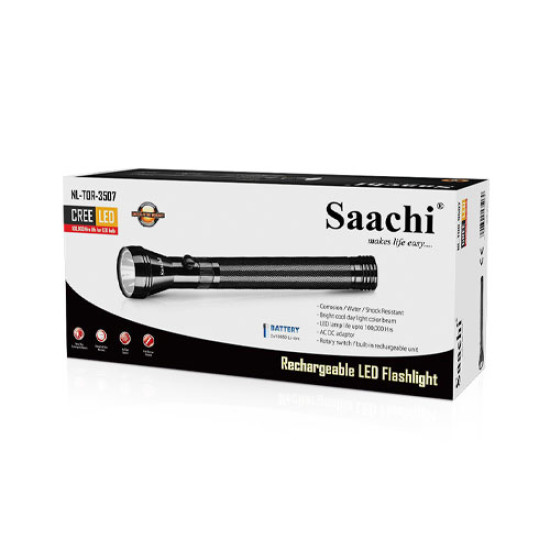 SAACHI RECHARGEABLE LED FLASH / TORCH LIGHT NL-TOR-3507