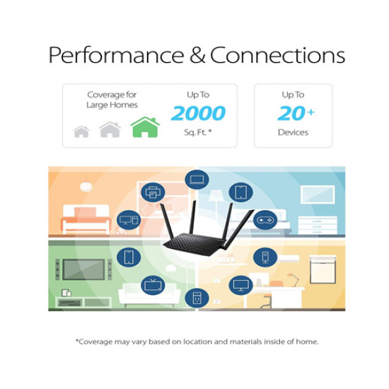 ASUS - RT-AC1200V2 AC1200 Dual-Band Wi-Fi Router ASUS - RT-AC1200V2 AC1200 Dual-Band Wi-Fi Router