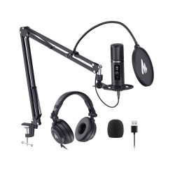 USB Microphone Podcast Zero Latency Monitoring MAONO AU-PM422